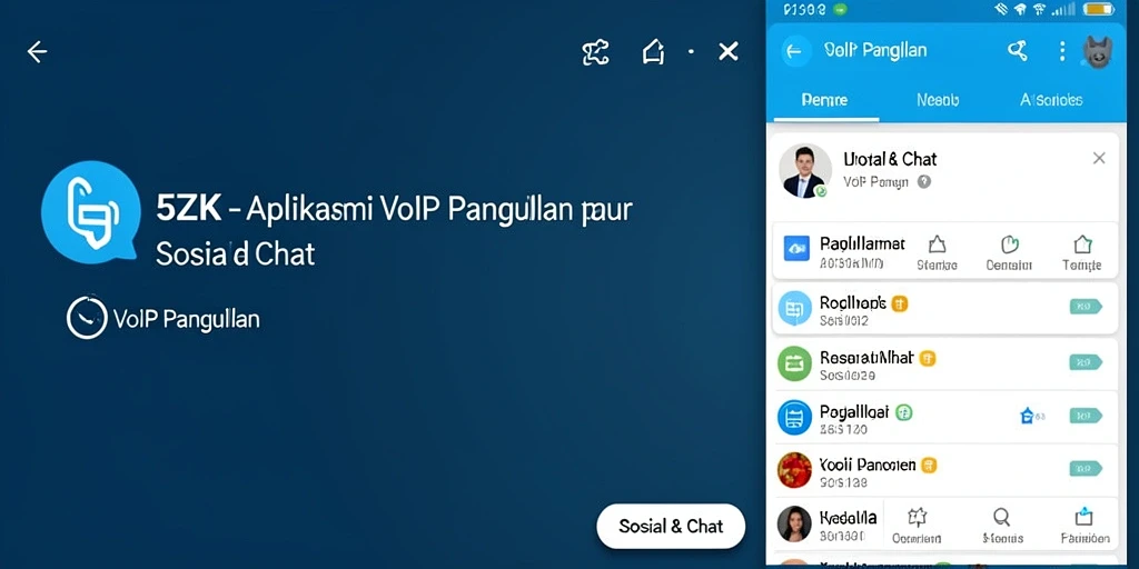 Tampilan antarmuka 5ZK yang intuitif untuk VoIP Panggilan.