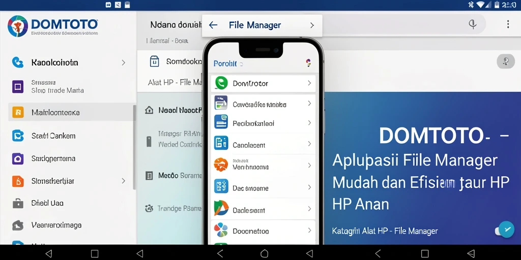 Tampilan antarmuka utama DOMTOTO yang mudah dinavigasi untuk pengelolaan file.