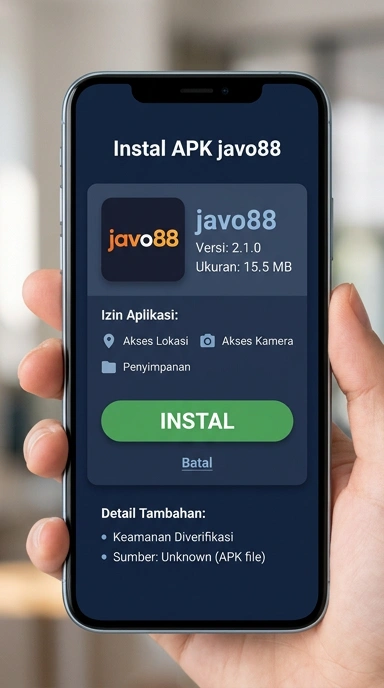 Tampilan halaman APK javo88